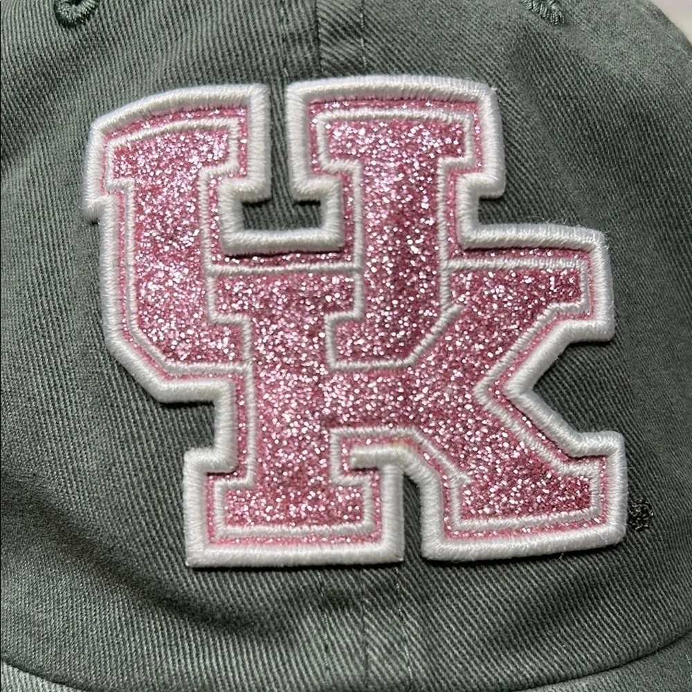 University of Kentucky 47 Dark Green with Pink Glitter Logo Hat